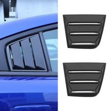 Rear Side Window Blinds Quarter Louver Cover Carbon fiber for Dodge Charger 11+