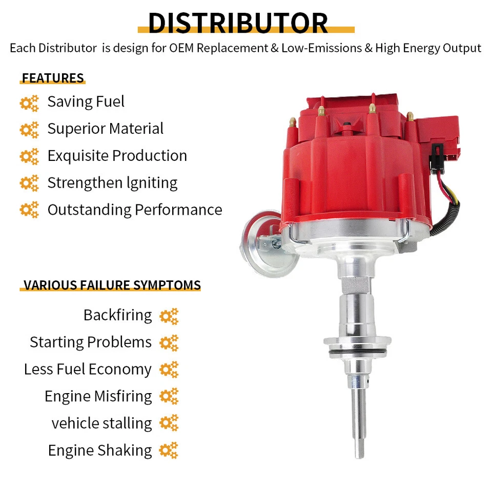 Distribuidor HEI y cables de bujía y arnés de cables de coleta gratuito para Dodge273 318 V8 Foto 2 de 4
