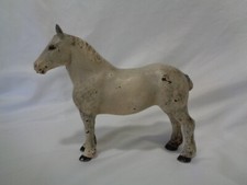 Original Rare Hubley Cast Iron Dapple Grey Drafter Horse Doorstop Statue 4 lbs