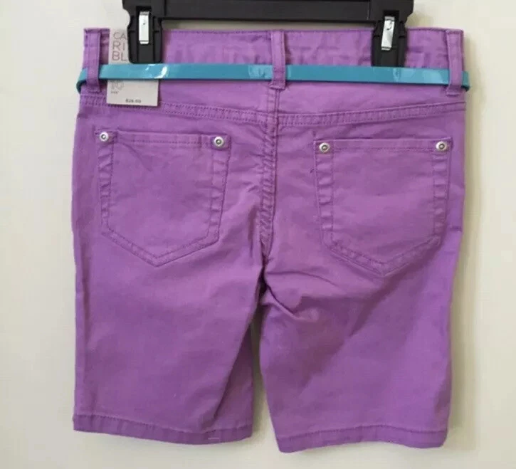 Shorts femininos Canyon Rivers azul (4&up) 100% algodão tamanho 10 - Imagem 4 de 4