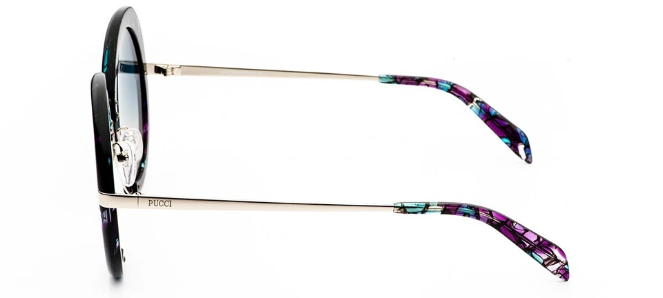 Gafas de sol Emilio Pucci EP 114 54W púrpura plata redondo de plástico marco 54-24-140 E Foto 3 de 3