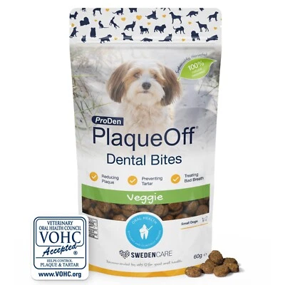 ProDen PlaqueOff Dental Bites for Small Dogs Removes Plaque Tartar & Bad Breath