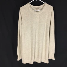 LOGO Lori Goldstein Sweater Tunic Size XL Mila Beige Soft NEW NWT