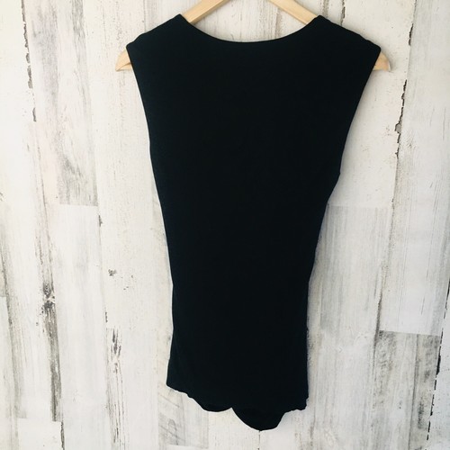 NWOT $88 Bailey 44 Knit Ruched Top Braided Sleeveless Black S - Picture 8 of 10