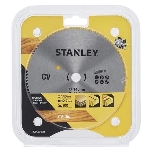 STANLEY BLACK & DECKER Stanley STA10080 CV Circular Saw Blade Cross Cut 140mm x 100T x 12.7mm
