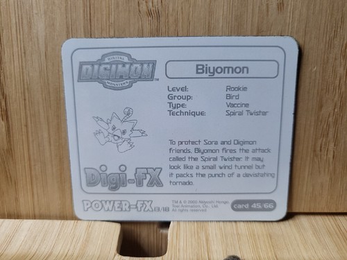 DIGIMON🏆Digital Monsters Power BIYOMON FX 3D Card🏆#45 - Picture 2 of 2