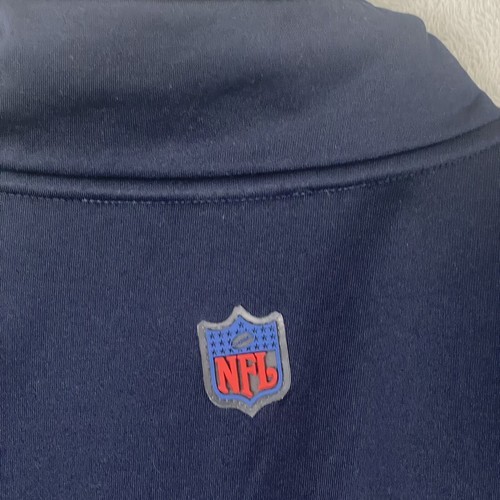 St Louis Rams Pullover Mens 2XL Vintage Reebok 1/4 Zip Sweater Gold Navy - Picture 17 of 18