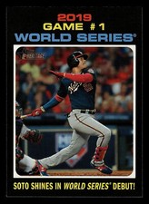 2020 Topps Heritage #327 Soto Shines In World Series Debut! Washington Nationals