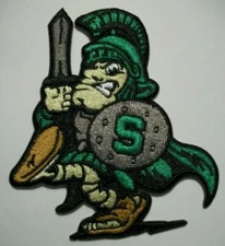 Michigan State Spartans~Embroidered PATCH~3 3/8" x 3"~Iron or Sew On~NCAA~BIG 10