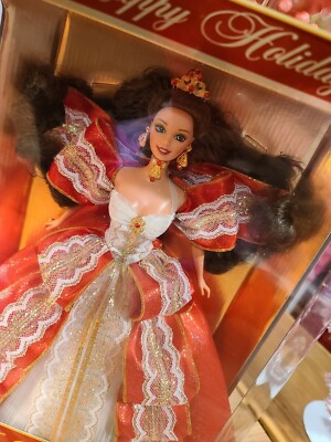 NEW! 1997 MATTEL ERROR HAPPY HOLIDAYS BARBIE! BOX HAS BLUE EYES