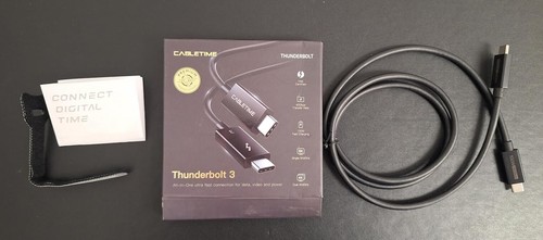 🔥 CABLETIME Thunderbolt 3 Cable 40Gpbs/100W/5A, USB C Cable Compatible with New - Picture 7 of 7