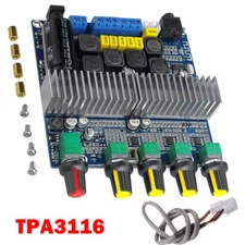 Bluetooth TPA3116 Power Amplifier Board Digital HIFI Module 12-24V 100W+50W+50W