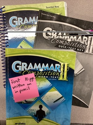 Abeka Grammar And Composition II 8th Grade Student Worktext, And Answer Keys