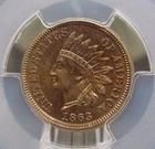 1863 Indian Head Cent Penny 1c PCGS MS64 #521 Unc BU Uncirculated ECC&C, Inc.