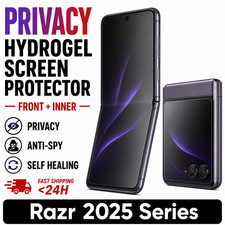 Motorola Razr 2025 Razr Ultra Hydrogel Screen Protector Front Inner Privacy