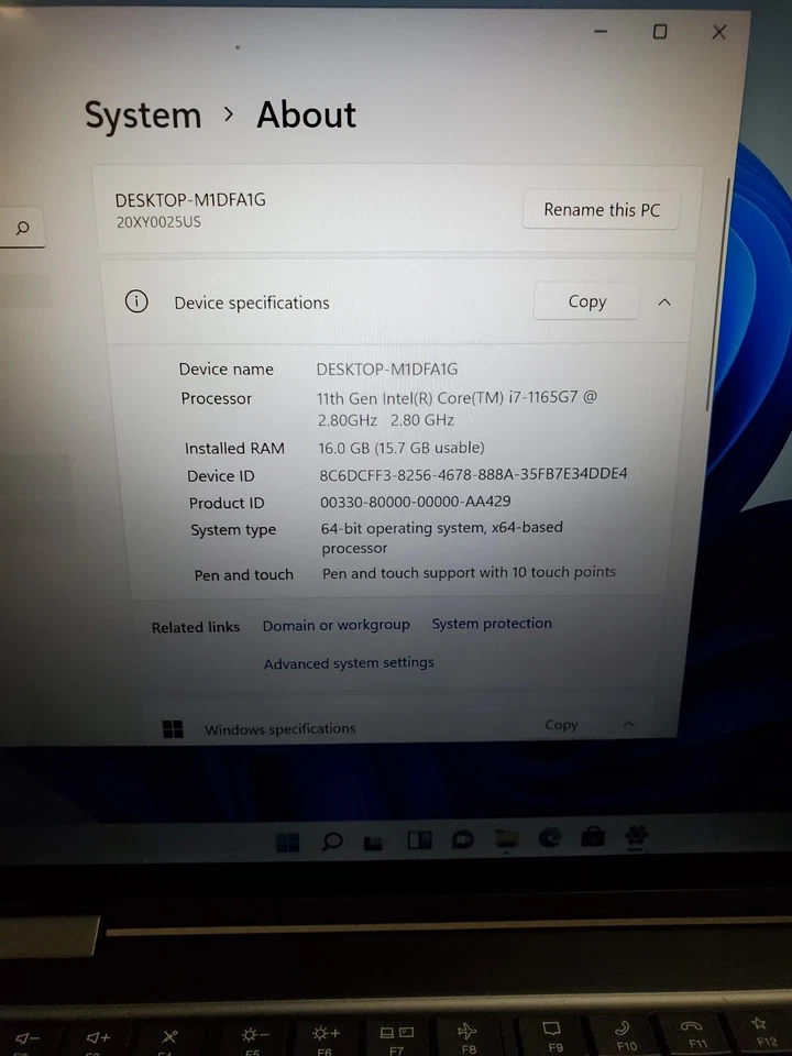 LENOVO THINKPAD X1 YOGA GEN 6 14" i7-1165G7 2.80GHz 16GB RAM 256GB SSD READ! #69 - Image 2 of 4