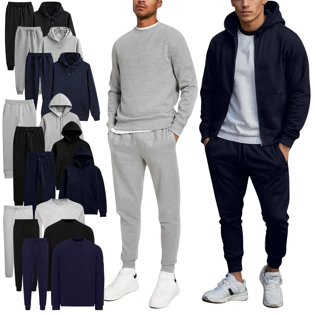 Mens Fleece Tracksuit Set Hoodie Top and Bottoms Jogging Joggers Casual 2-Piece
Opens in a new windo
