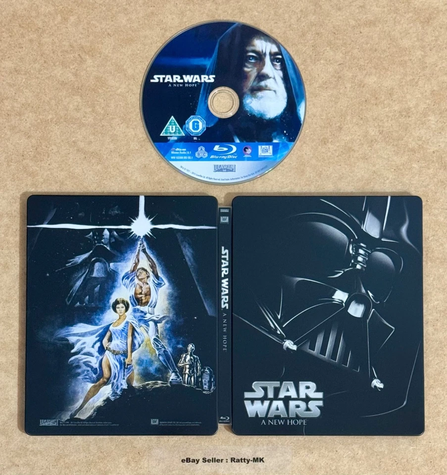 STAR WARS : A NEW HOPE - UK EXCLUSIVE BLU RAY STEELBOOK (READ DESCRIPTION) - Image 4 of 4