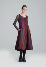 Ruby Scarlet Stripe Dress LUUKAA Size 4