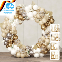 Qifu Babyparty Deko Neutral - 183Pcs Baby Shower Deko Junge MäDchen,4Pcs Ballon