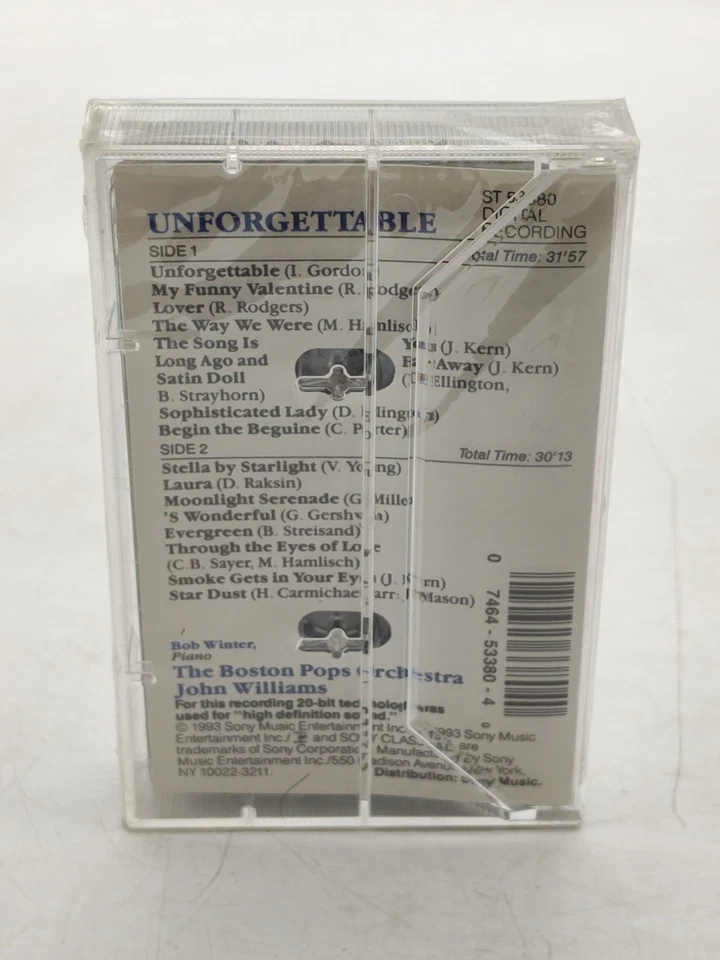 Boston Pops Orchestra/John Williams Unforgettable-Cassette Tape-1993-NEW SEALED - Image 3 of 3