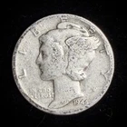 90% Silver - 1944 Mercury Dime Circulated - 06-56