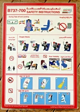 Oman Air - Safety Information Card - B737-700 - Asia