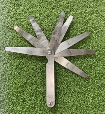 Vintage LUFKIN 109 8 Finger Thickness Gage Feeler Gauge