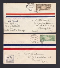 FDC: #C7 & #C8 1926/1927 15c & 20c MAP Issue - Washington, DC
