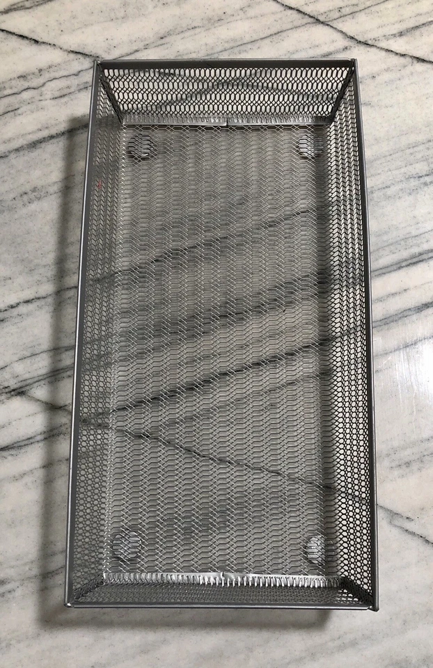 Rectangular Wire Storage Basket 12”x6”x2” - Image 2 of 2