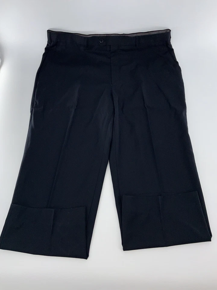 Pantalones de vestir Giorgio Cerruti 39x27,5 azul poli viscosa hechos en Italia YGI Y3-105 Foto 2 de 4