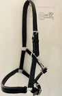 PADDED LEATHER ADJUSTABLE HEADCOLLAR BLACK BROWN PONY COB FULL  *FREE POSTAGE*