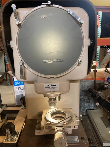 Nikon Profile Projector Model 6C with Lenses and Assorted Viewing Panels - USED