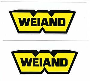 Weiand Racing Decals Stickers Set of 2 Body Black Window Auto Vinyl