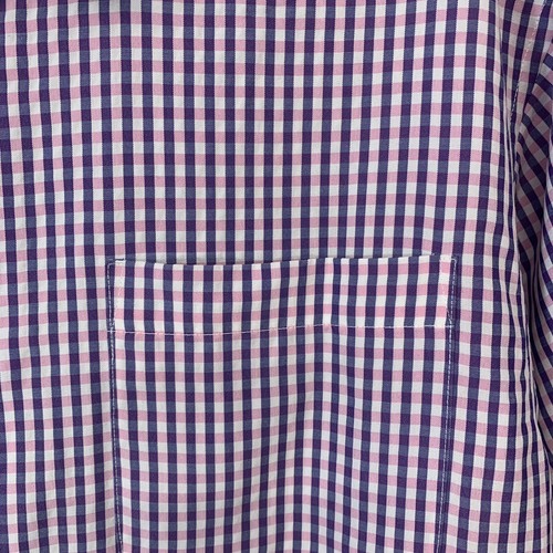 Island Republic Short Sleeve Camp Shirt Men Size Medium Purple Pink Check Light - Picture 3 of 11