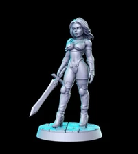 Warrior Princess Pinup Fantasy Miniature DnD Tabletop Games RPGs Role Playing
