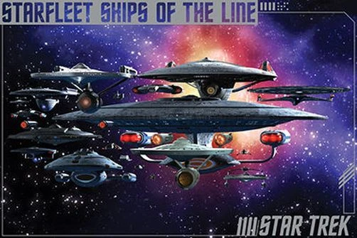 STAR TREK - SHIPS OF THE LINE POSTER - 24x36 SPOCK KIRK ENTERPRISE 241320
