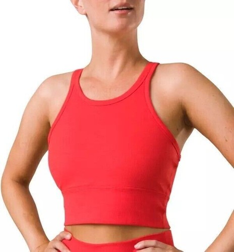 NEW prAna CARMINE RED HEATHER BECKSA BRALETTE TOP SPORTS BRA SZ XL - Picture 2 of 7