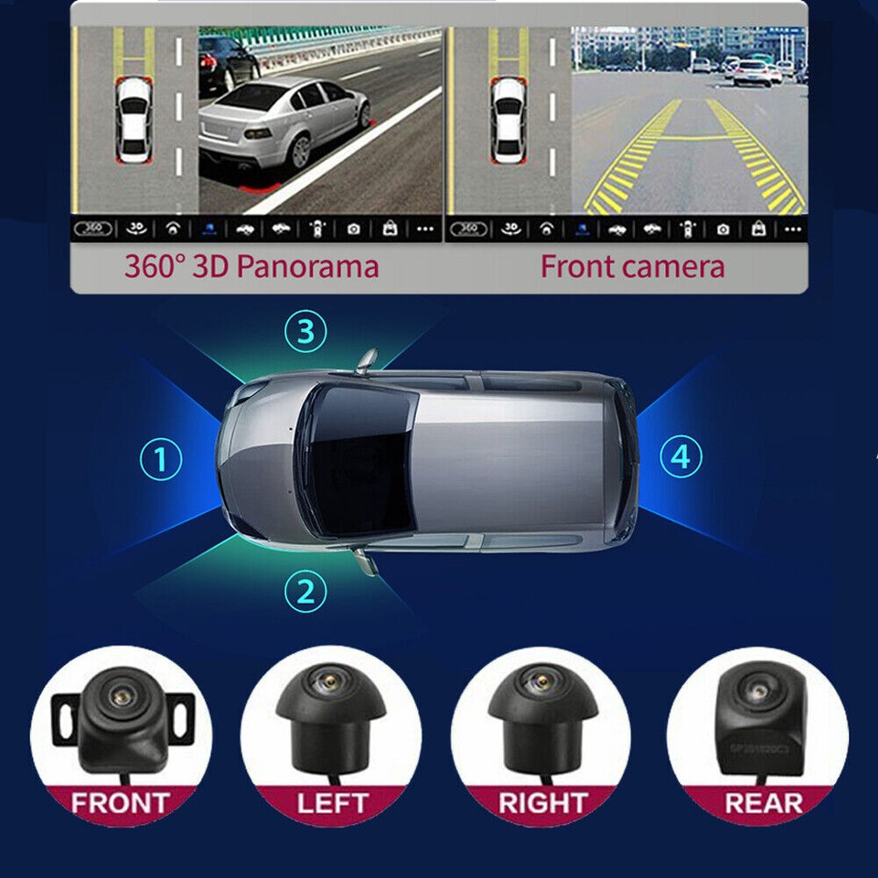 360 Degree Bird View Surround System DVR Record Backup Camera Parking ...