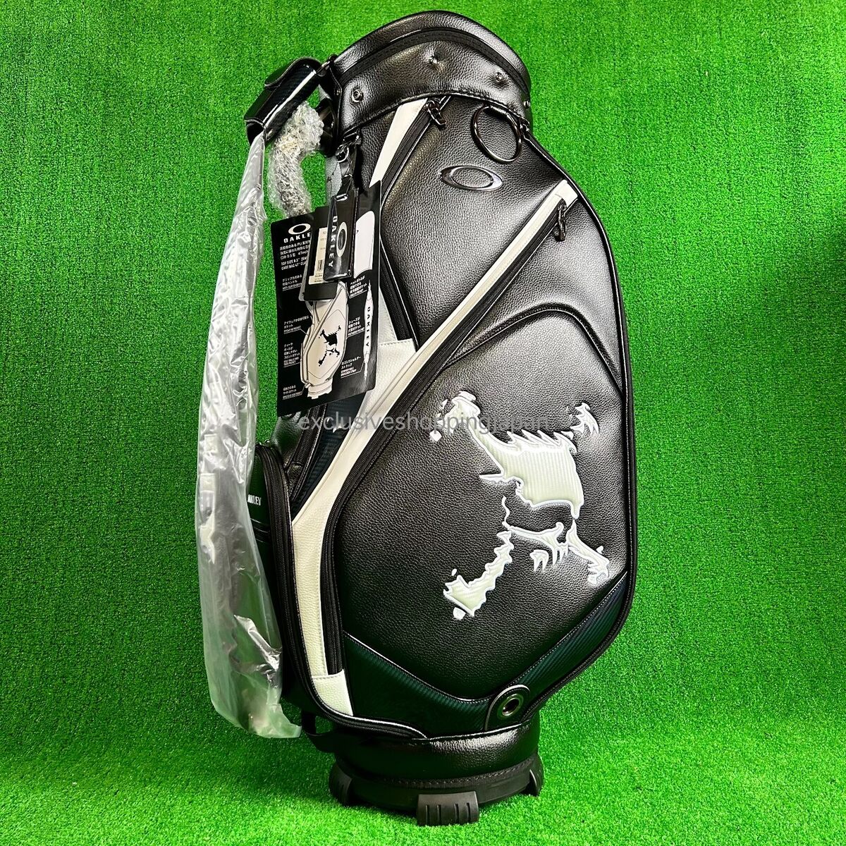 Oakley Golf Cart Caddy Bag Skull 17.0 9.5x 47 Oakley Golf Cart Caddy Bag Skull 17.0 9.5x 47