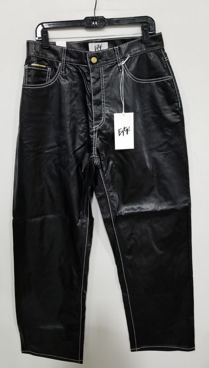 【関税込み】EYTYS ブラック Benz フェイクレザー ジーンズ EYTYS Black Benz Faux-Leather Trousers Sz 30x32 | eBay