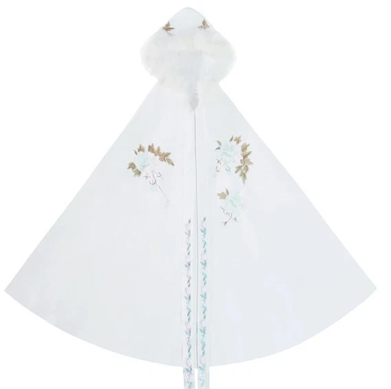 Mujeres Otoño Invierno Capa China Hanfu Capa Hada Con Capucha Bordado Floral Foto 3 de 4