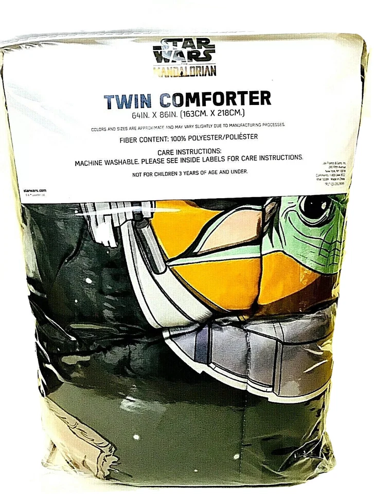 Edredón gemelo Jay Franco & Sons Star Wars The Mandalorian Baby Yoda The Child Foto 2 de 2