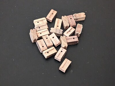 Ship Model Fittings Parts 20 Mantua Light walnut 7mm single blocks