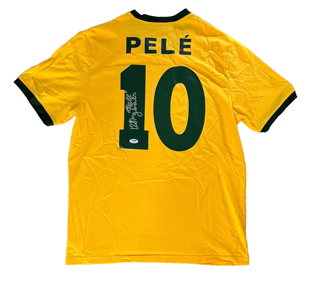 Pele Signed Brazil Soccer Custom Jersey w/ 1281 Goals Very Rare