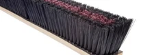 Magnolia Brush #1124 24" Coarse Brown Plastic Center/Black Plastic Border Broom