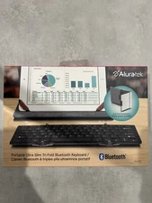 Aluratek Portable Ultra Slim Tri-fold Bluetooth Keyboard - Wireless (ABLKO4F)