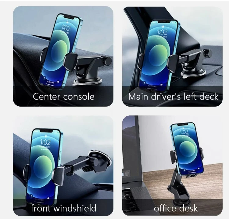 {Bundle of 2} 360° Phone Holder Car Mount Windshield Stand iPhone ProMax Samsung - Image 2 of 4