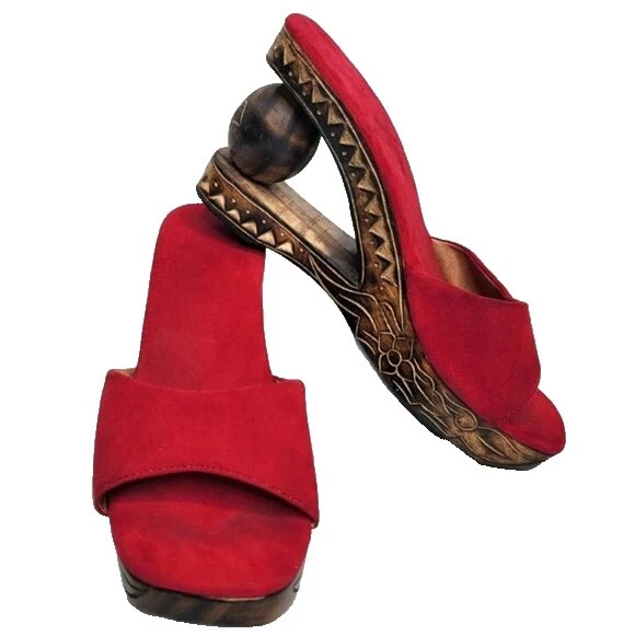Wooden Vintage Shoes for Women