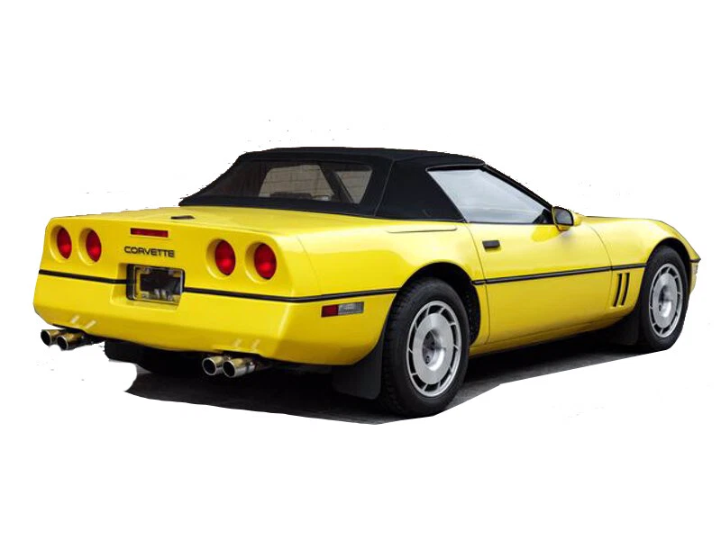 Compatível com: Chevy Corvette 1986-1993 capota macia com janela colorida cabelo lona preta - Imagem 4 de 4